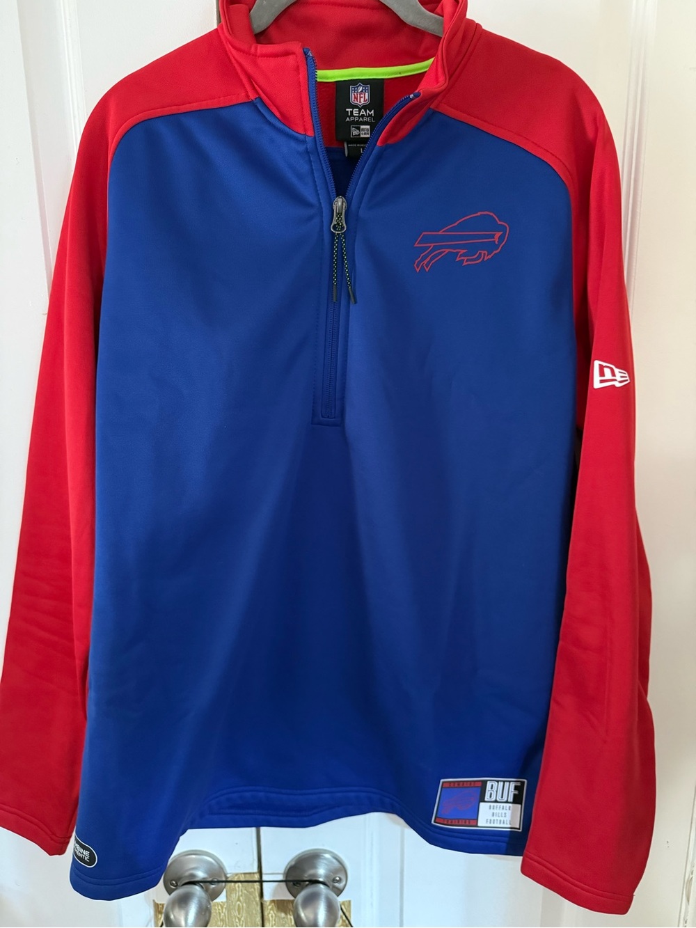 NFL Buffalo Bills Blue and Red Half-Zip Pullover